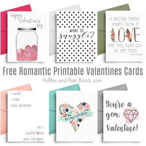 Free Romantic Printable Valentine’s Day Cards