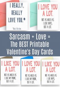 Free Sarcastic Printable Valentines - Cards for Adults
