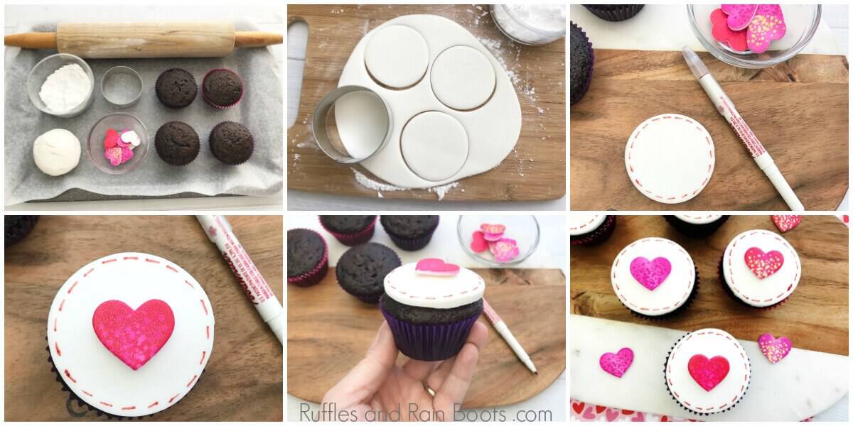 how to make Valentine's Day cupcakes with love letters