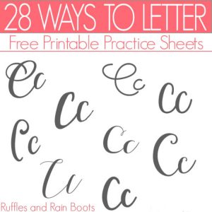Ways to Letter C – Free Hand Lettering Practice Sheets