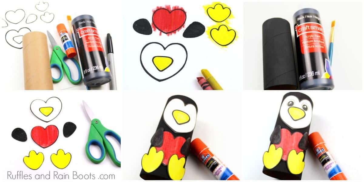 penguin paper roll craft