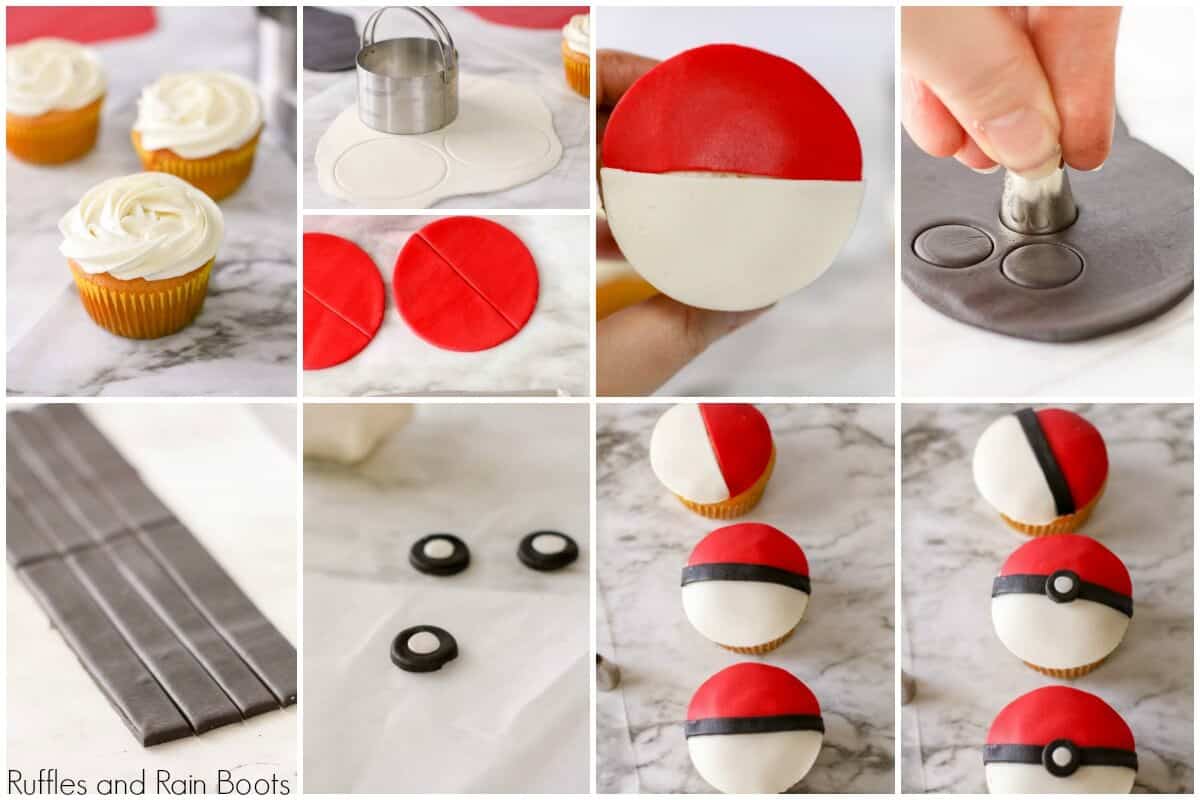 how to make pokeball cupcakes for a pokemon birthday party