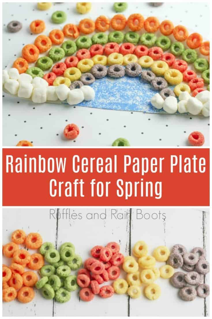 Rainbow Cereal Paper Plate Craft for Spring