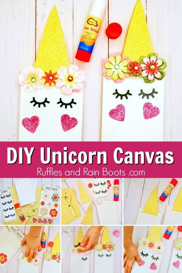 Easy Steps on How to Paint a Unicorn Canvas Wall Art Tutorial