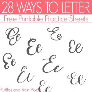 Ways to Letter E – Brush Lettering Practice
