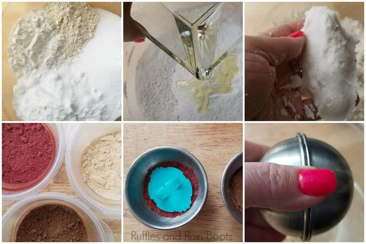 how to make moana bath bombs and bath fizzies photo collage
