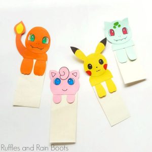 Pokemon Bookmarks Make the Cutest Pokemon Craft Idea for Kids