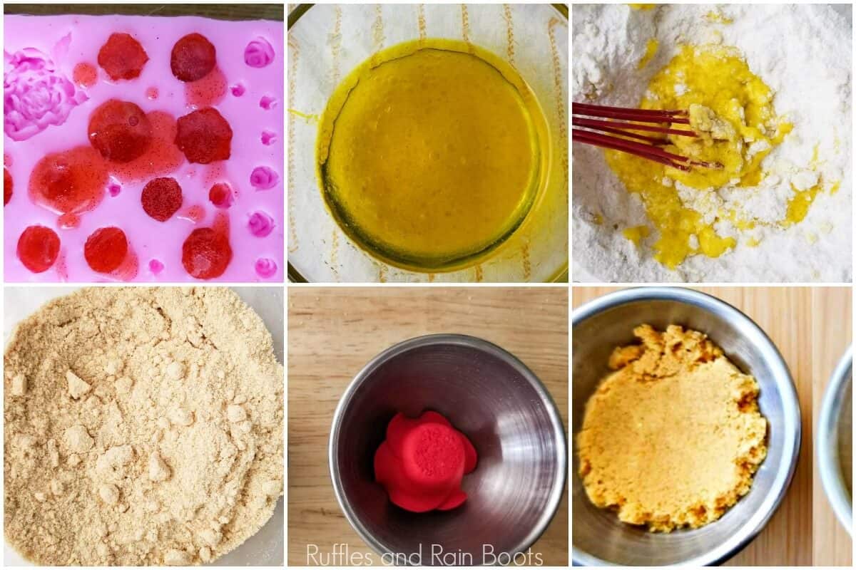 photo tutorial of how to make bell bath bombs