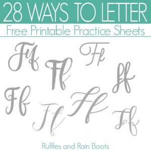 Ways to Letter F – Brush Calligraphy Practice