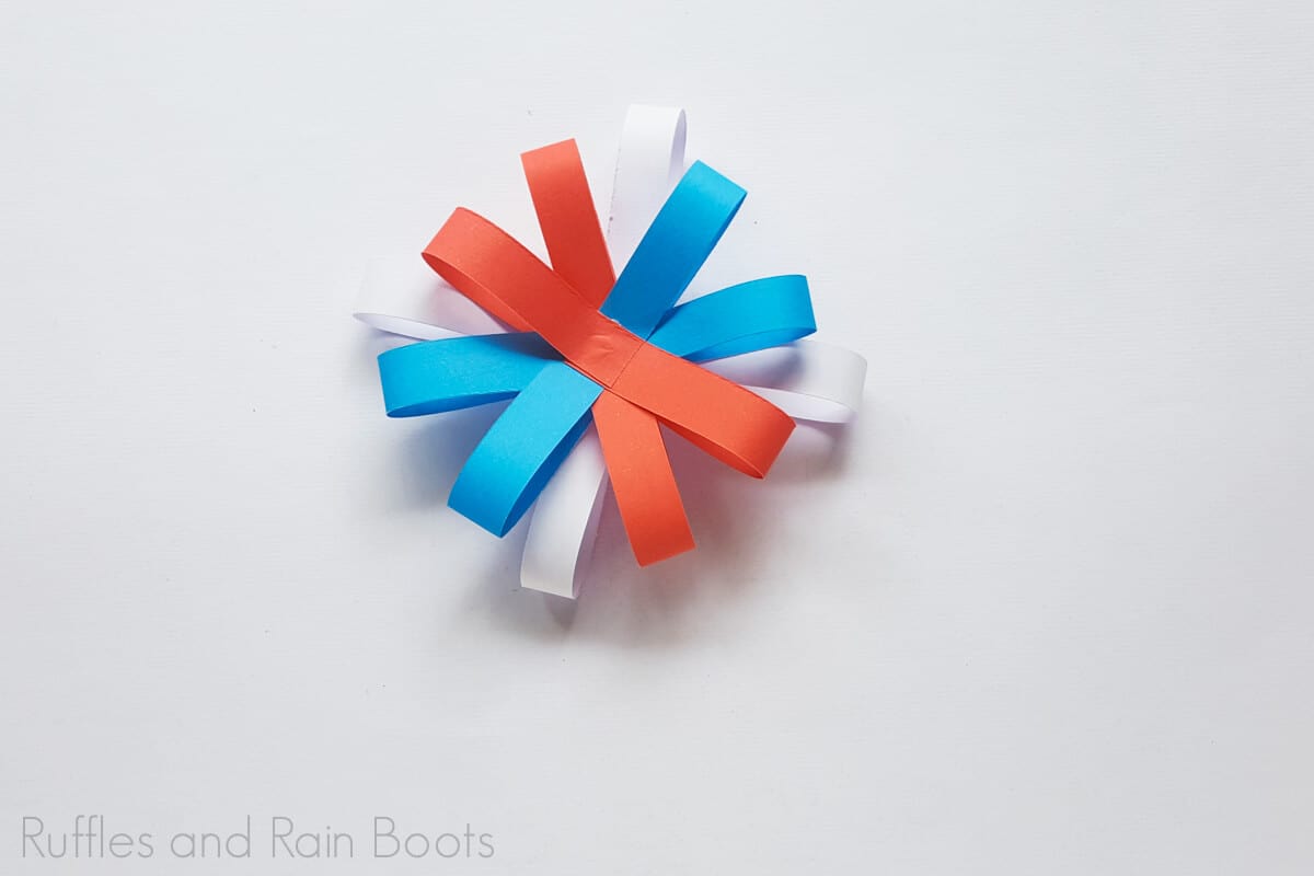 add layers and create loops to form a paper strip flower