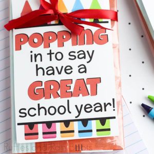 This Colorful Popcorn Gift Tag Printable Makes Quick Work of Back to School