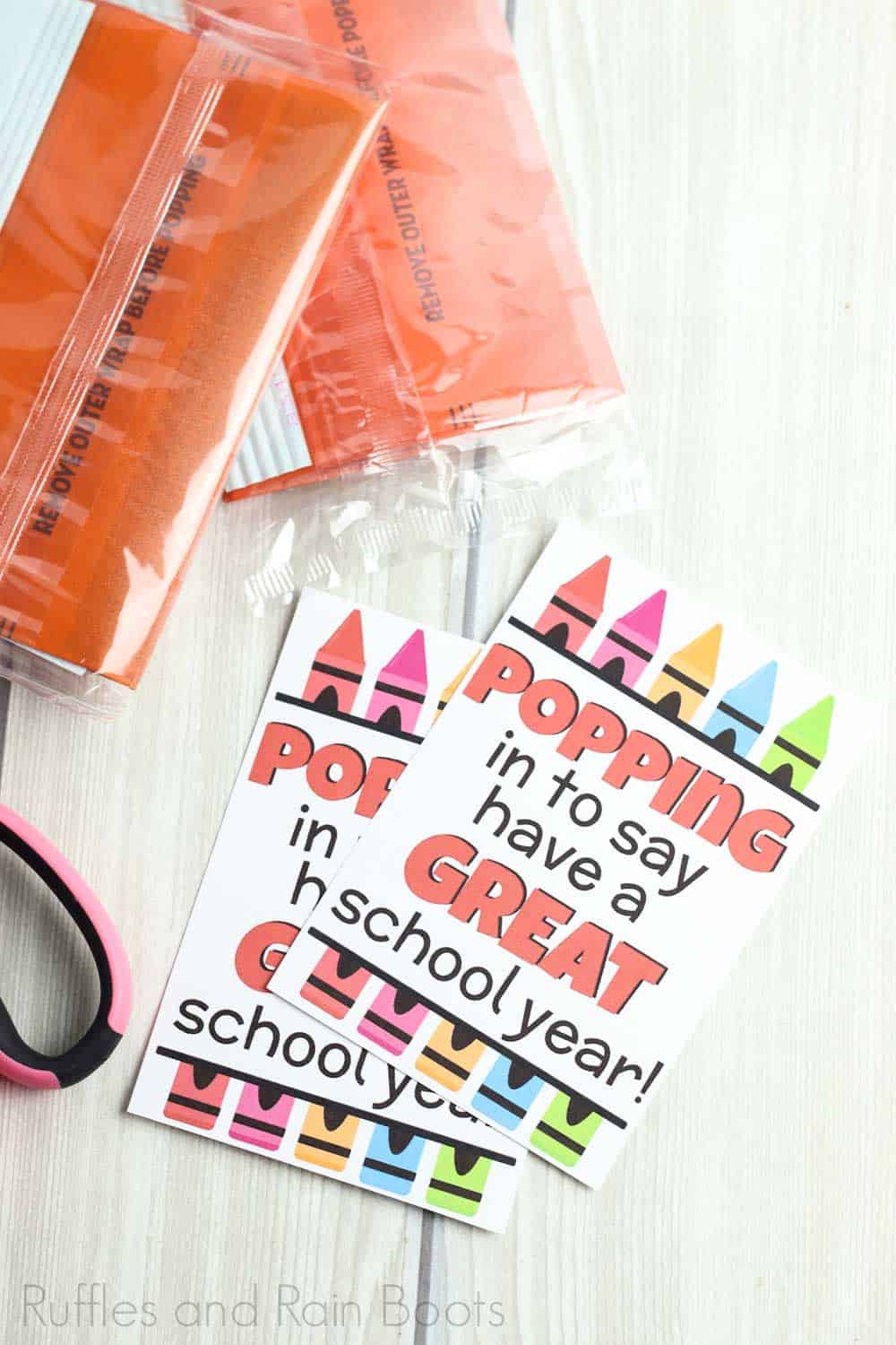 diy teacher appreciation gift made simple with easy step of print popcorn tag and cut out