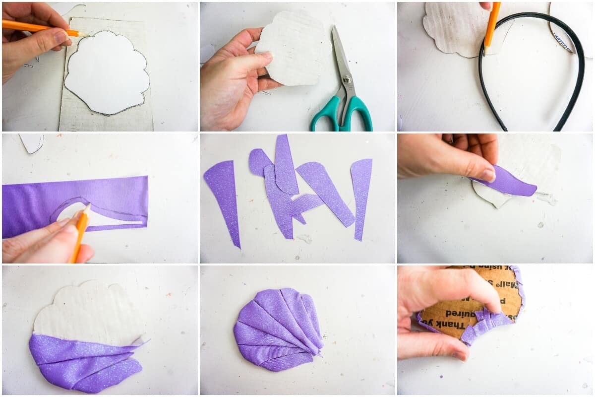 how to make no-sew ariel mickey ears for disney