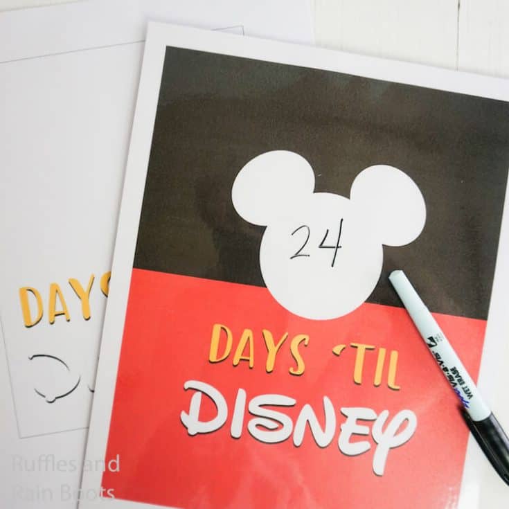 This Disney Vacation Countdown Printable is SO FUN!