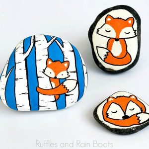 Three Easy Fox Rock Painting Ideas for Beginners