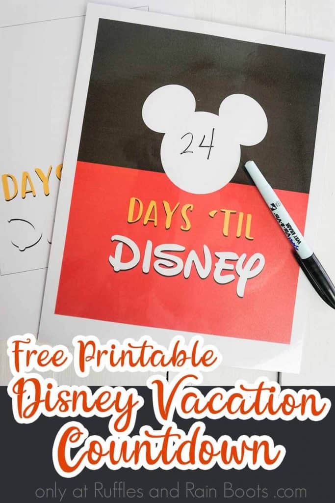 This Disney Vacation Countdown Printable is SO FUN!