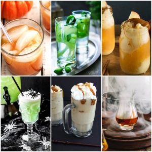 photo collage of harry potter drinks