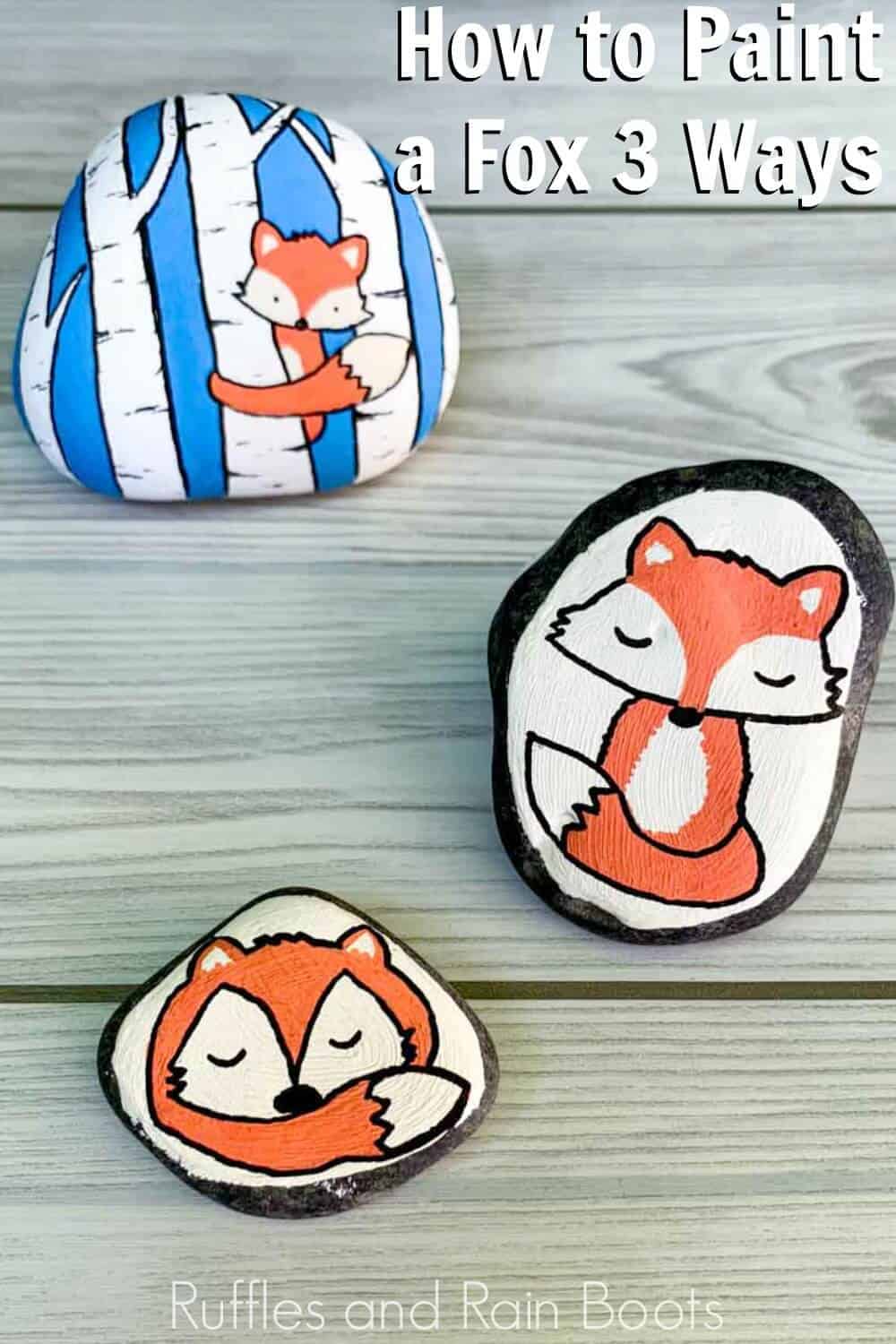 How to Paint A Fox Rock - Rock Painting 101