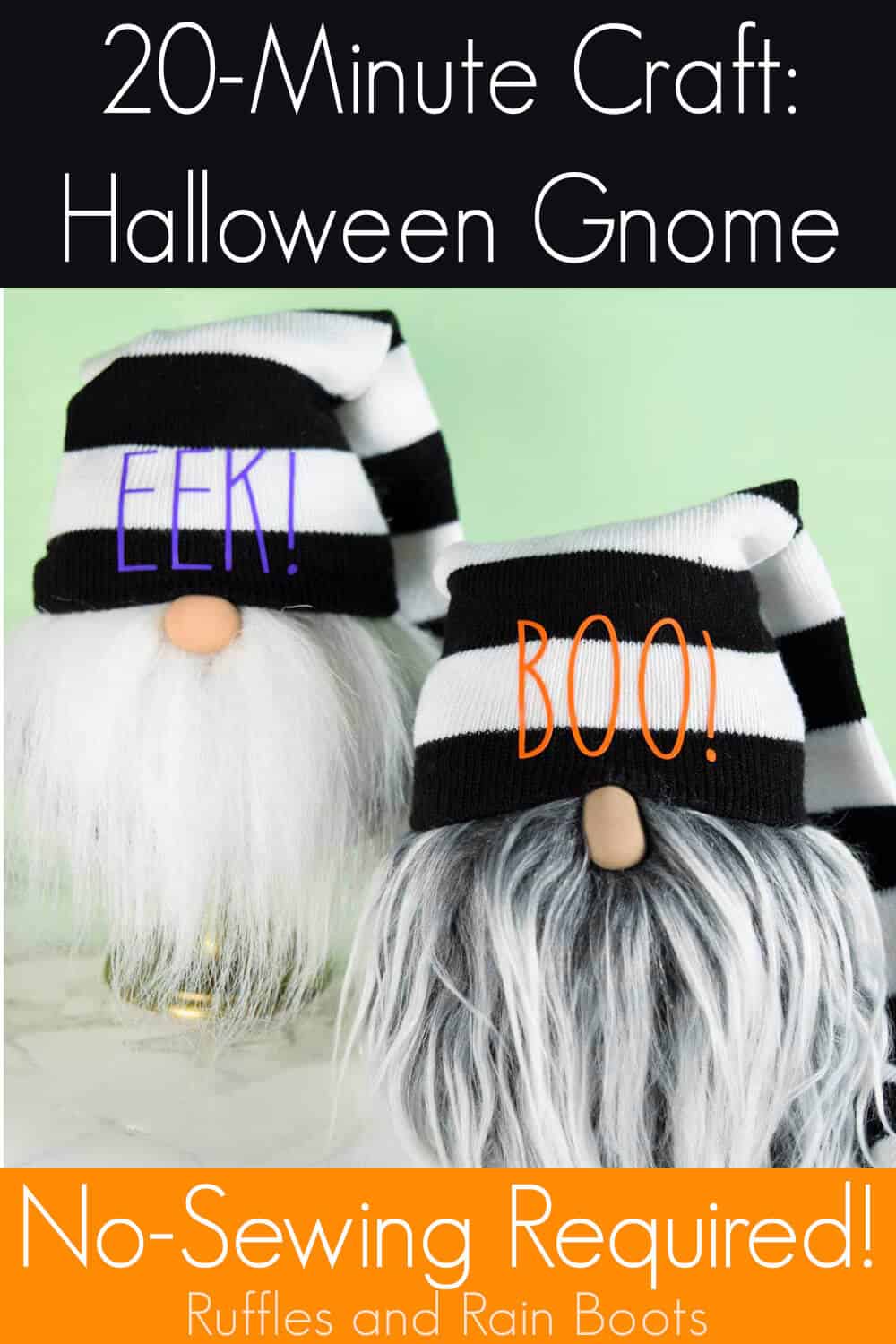 DIY Halloween Gnome in Minutes - Ruffles and Rain Boots