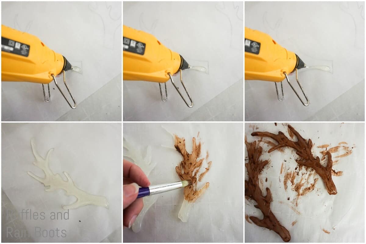 photo tutorial of how to make a reindeer gnome antlers