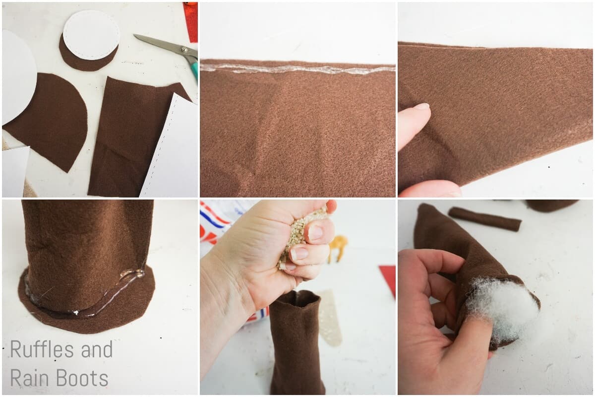 photo tutorial of how to make a reindeer gnome body