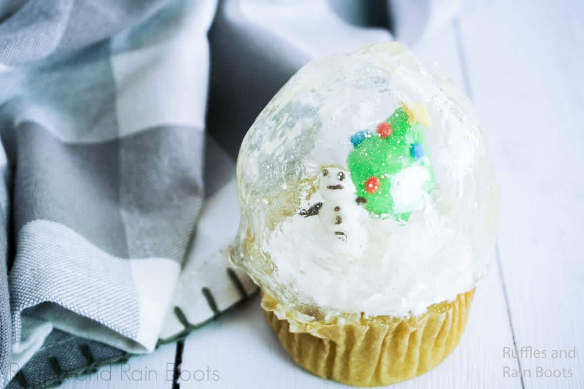 how to make snowglobe cupcakes without gelatin