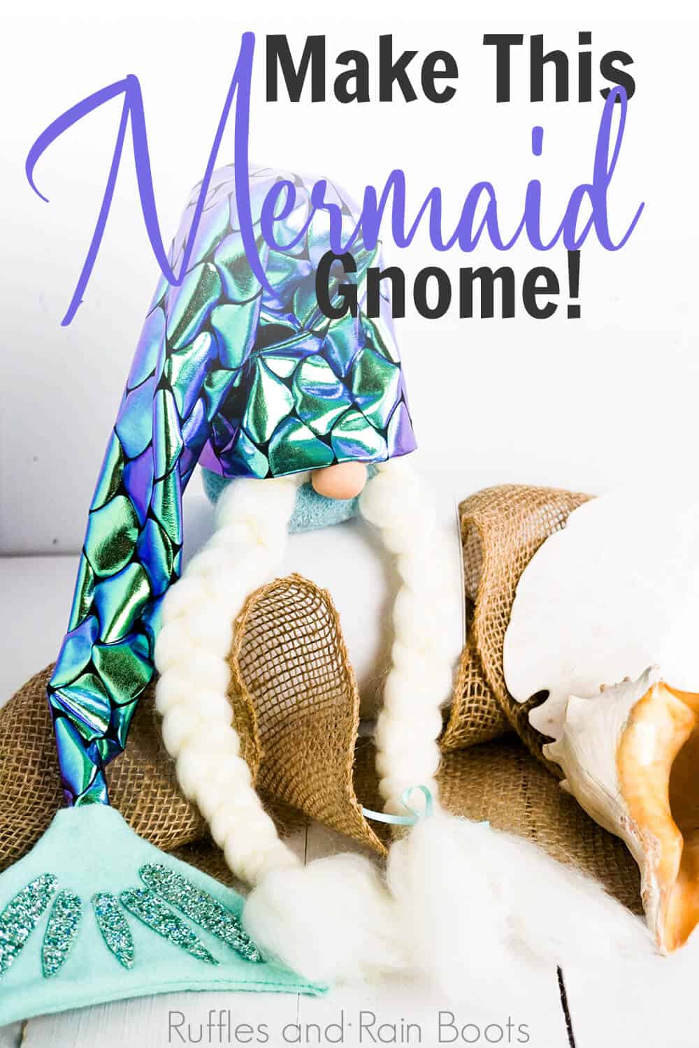 swedish gnome mermaid on a white background with text which reads make this mermaid gnome
