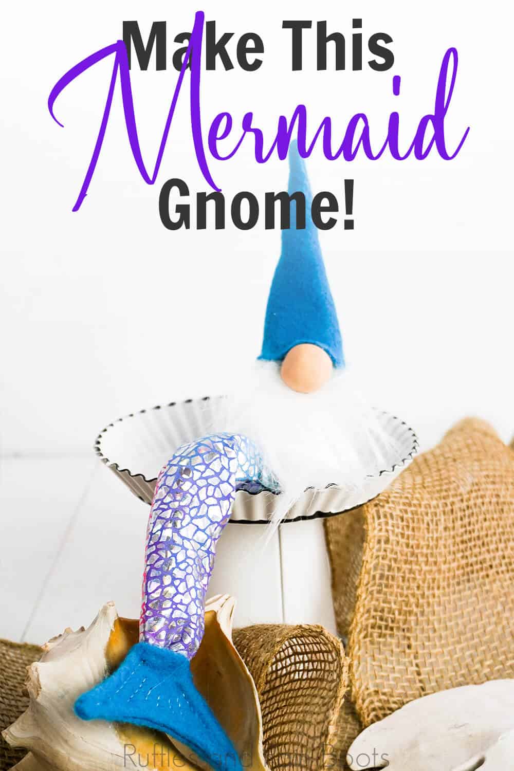 simple gnome tutorial for a mermaid gnome with text which reads make this mermaid gnome