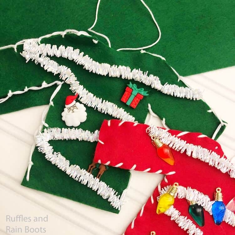 how to make christmas sweater ornaments