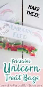 Unicorn Treat Bag Topper - Unicorn Party Printable