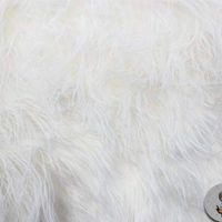 Faux/Fake Fur Mongolian Fabric Sold by The Yard (White)