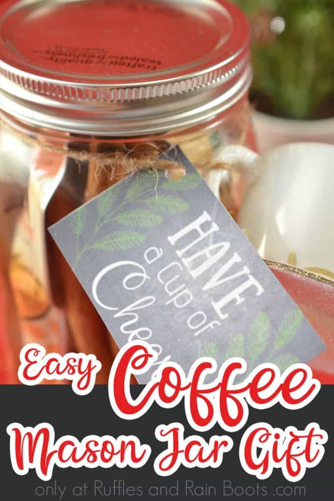 Make this Easy Coffee Mason Jar Gift Idea for Christmas!