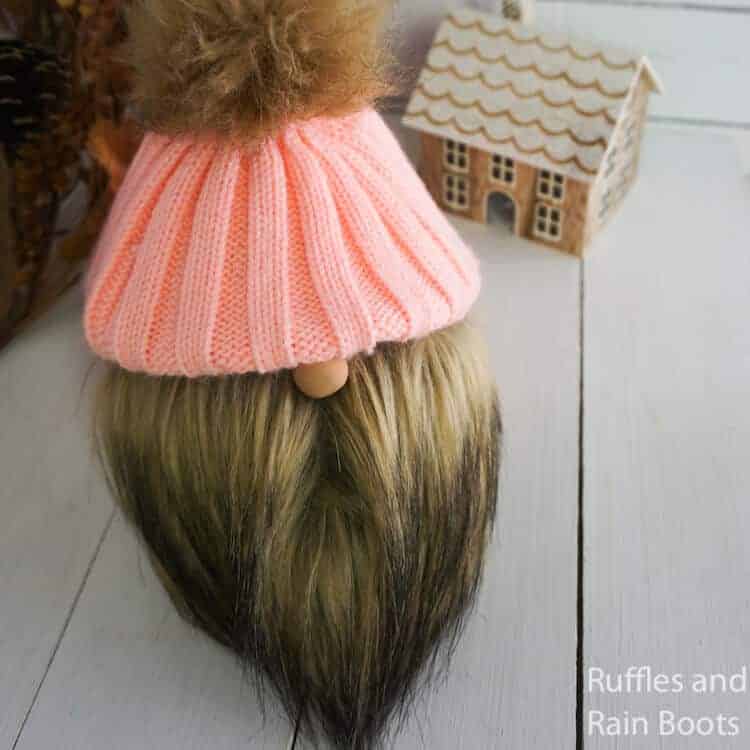 easy knitted hat gnome upcycling craft