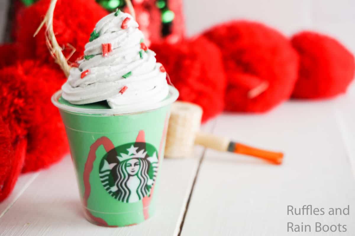 how to make a frappuccino drink ornament