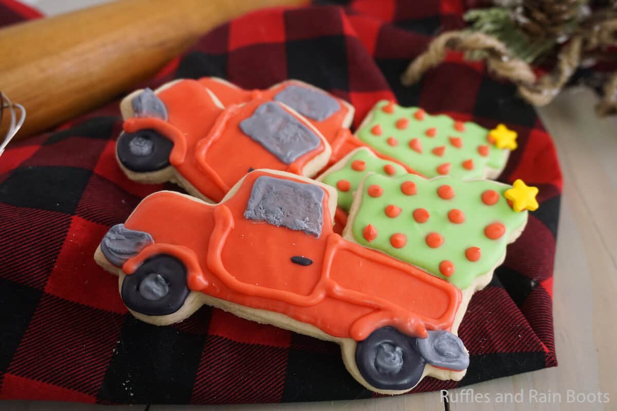 how to make easy christmas truck cookies