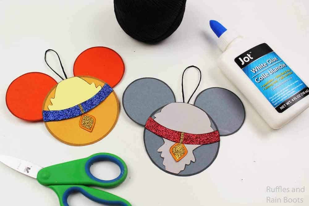 how to make mickey mouse ear ornaments