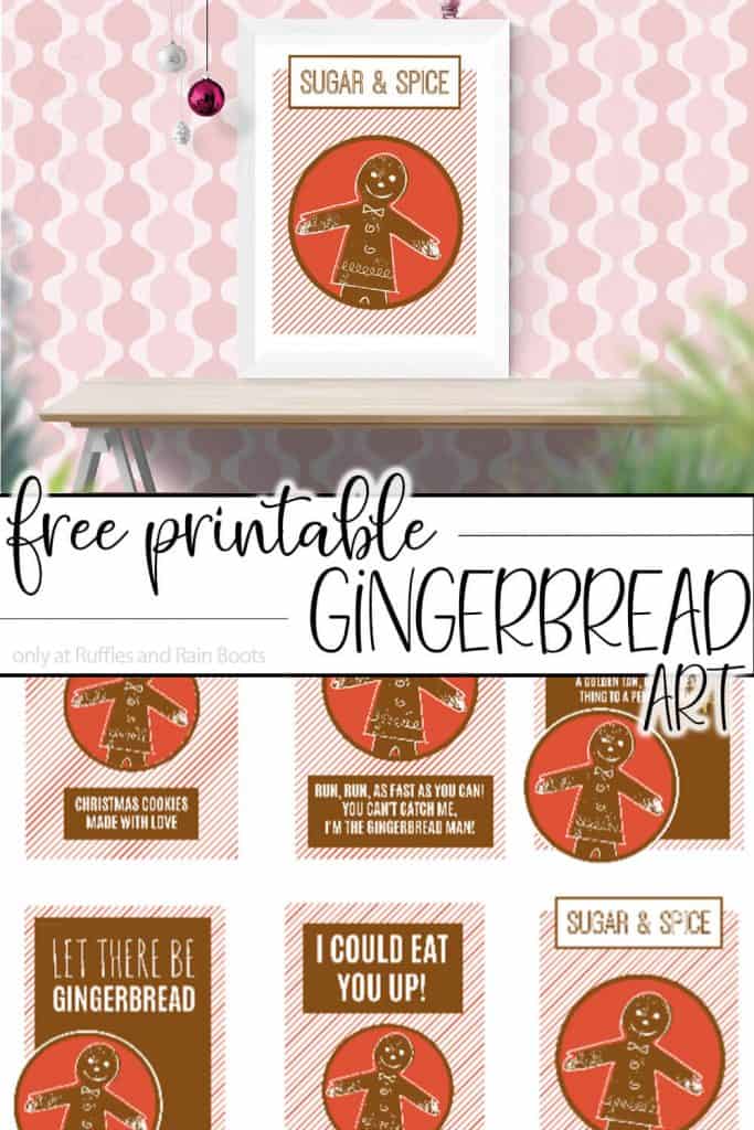 Free Printable Gingerbread Wall Art, Cards, Signs and Fun!
