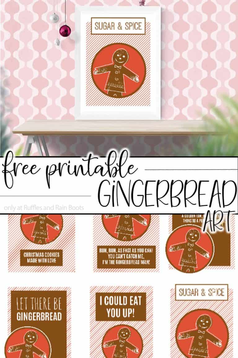 Free Printable Gingerbread Wall Art, Cards, Signs and Fun!