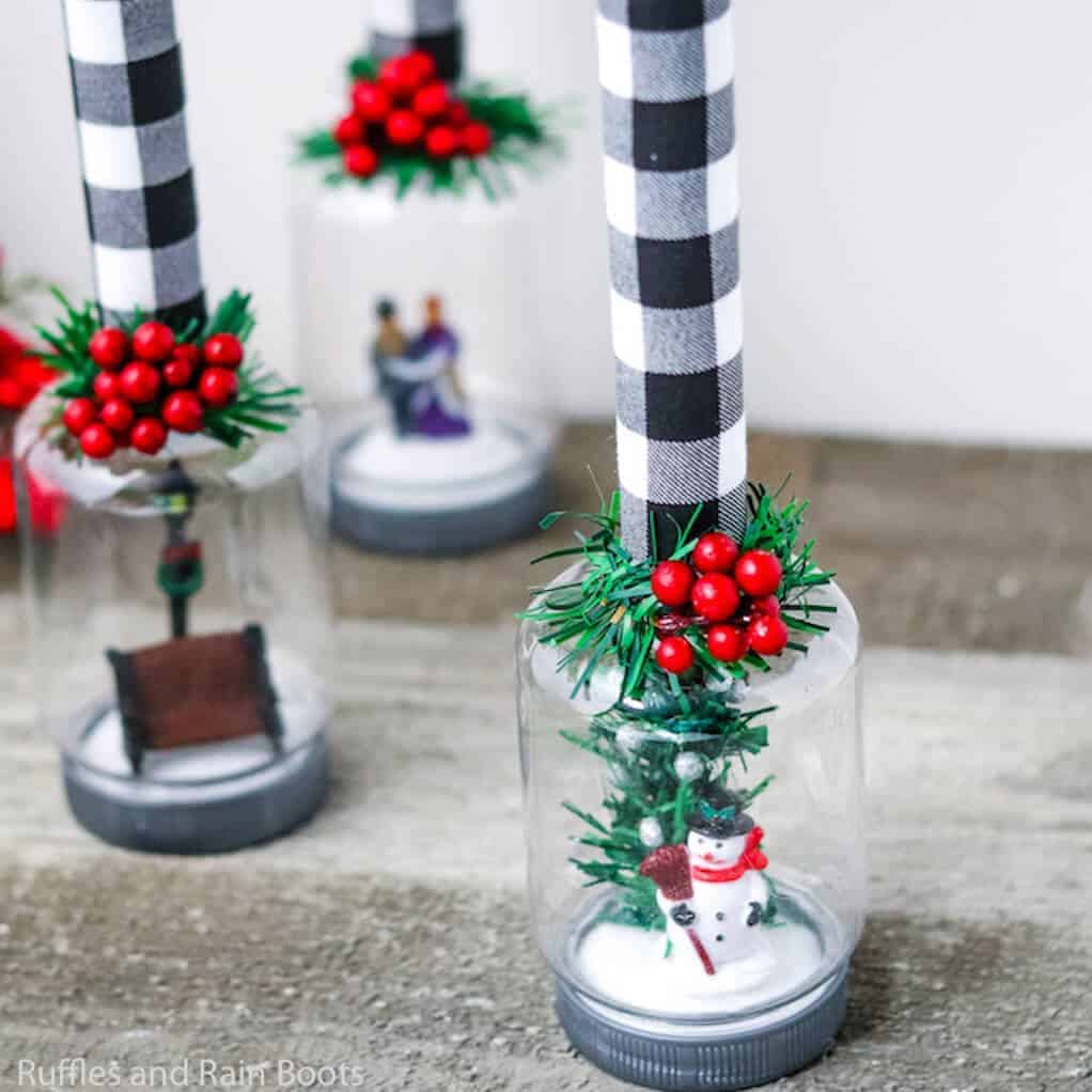 Homemade Gifts for Friends {DIY Snow Globe Candle} - A Country