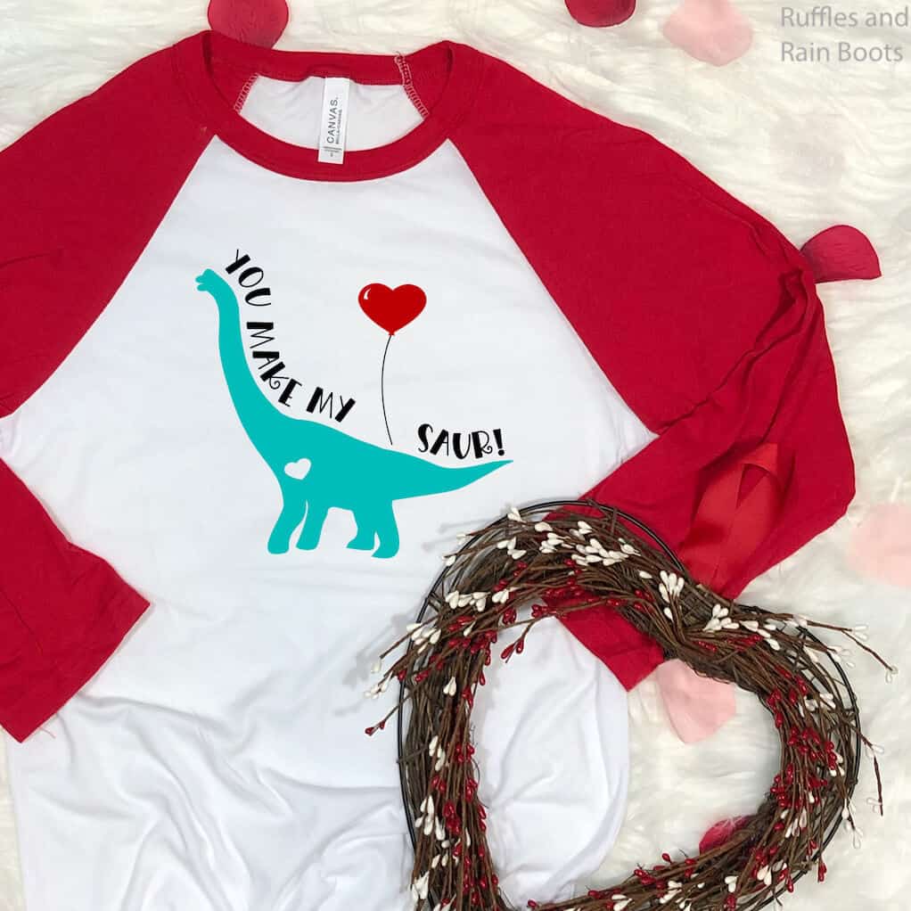 Dinosaur Valentine Shirt Funny Valentines Day Gifts For Kids T-Shirt