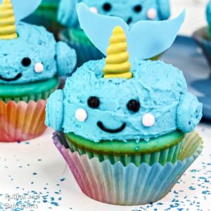 how to make narwhal cupcakes for an undersea party