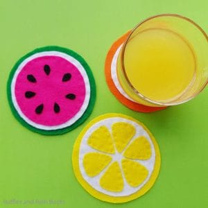Make these Easy Fruit Coasters for a Fun Summer Craft!