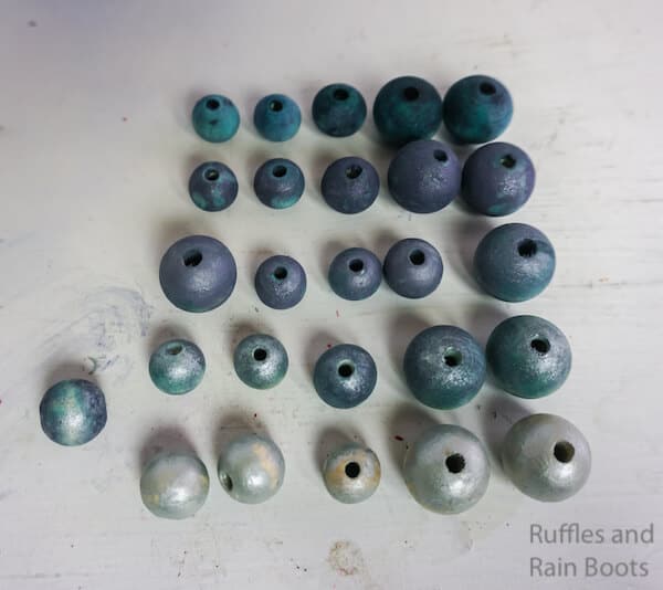 how to paint ombre farmhouse beads Step 6