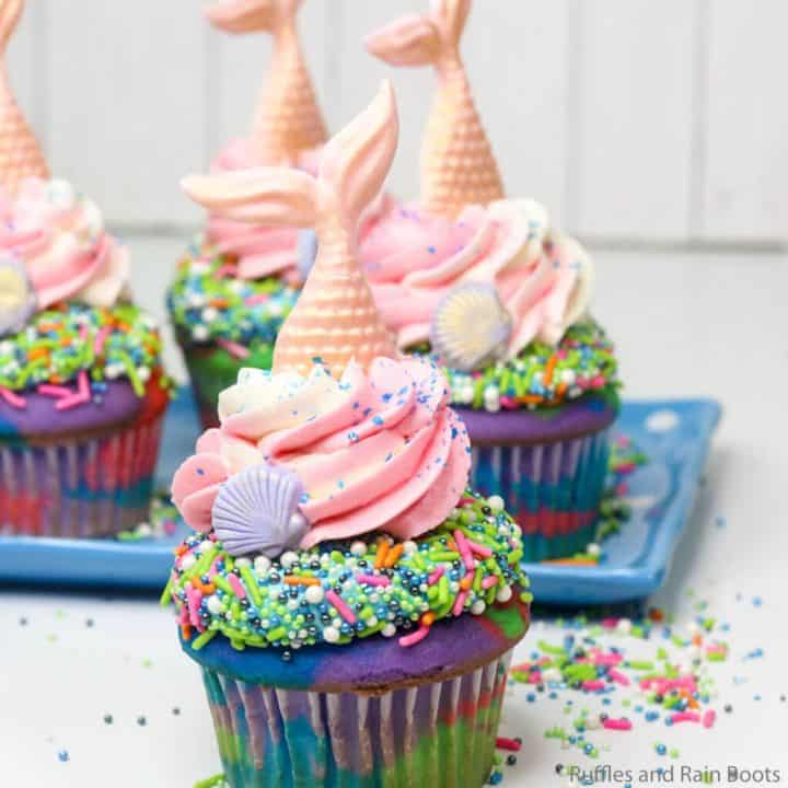 Make These Amazing Mermaid Cupcakes - Ruffles and Rain Boots