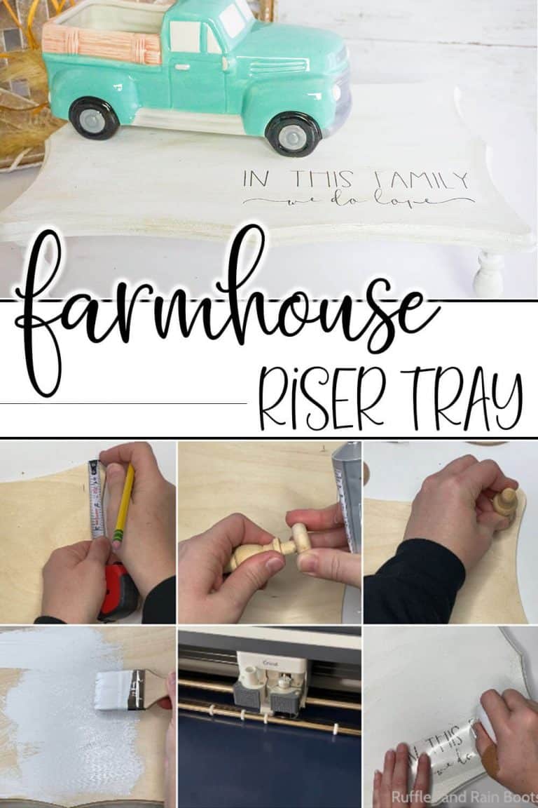 Make This Quick Farmhouse Tray Riser DIY to Display Anything