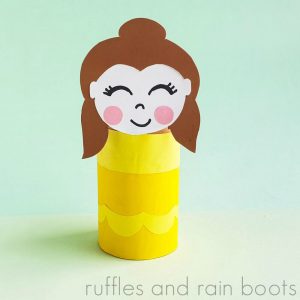 Princess Belle Paper Roll Craft with Free Templates