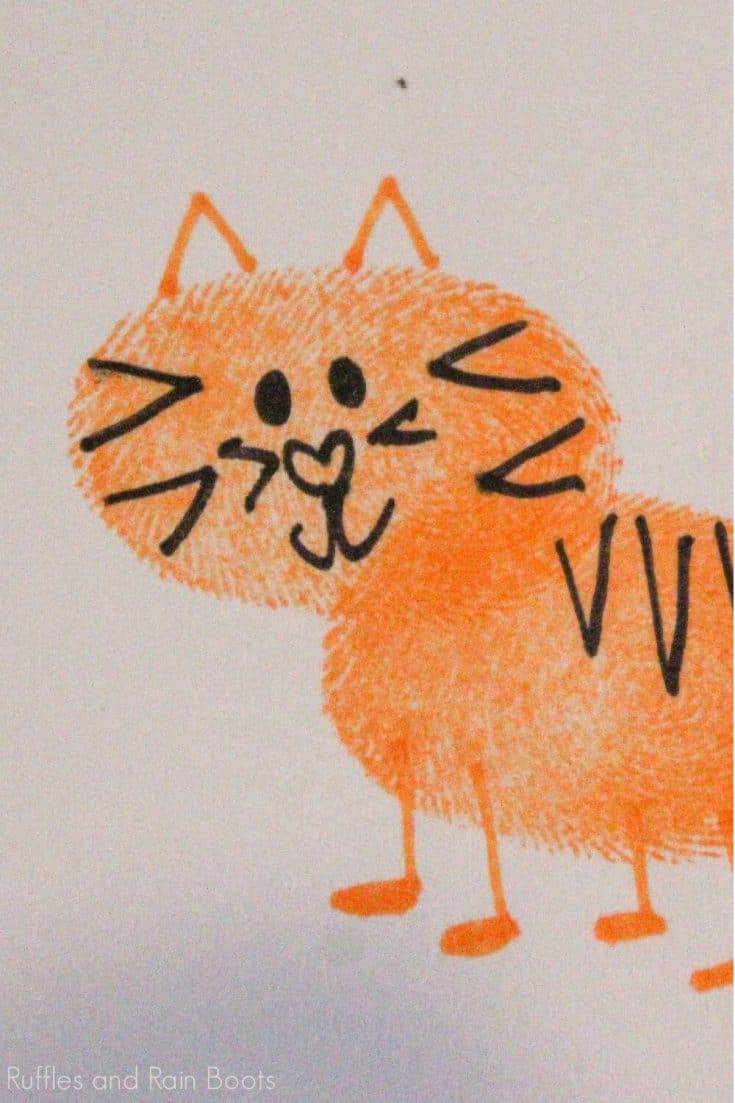 how to draw a thumbprint tiger