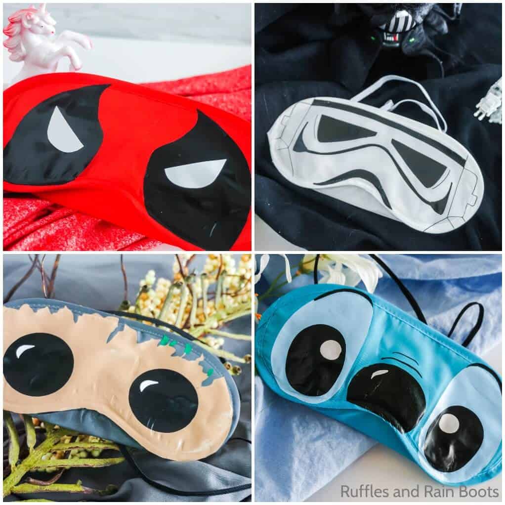 photo collage of how to make a disney mask