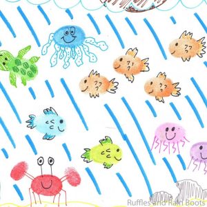 how to make thumbprint ocean animals