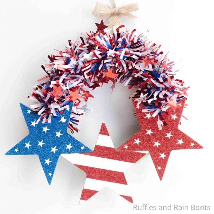 july 4th patriotic wreath craft